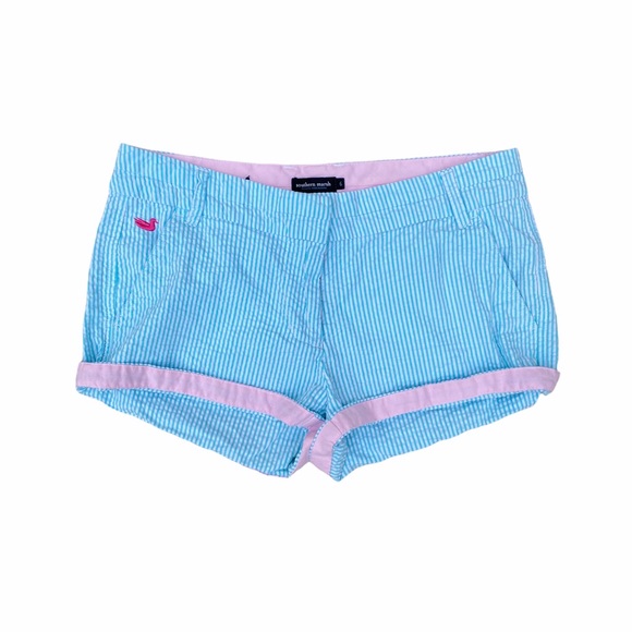 Southern Marsh The Brighton Short - Blue/Pink (6) - Picture 1 of 6